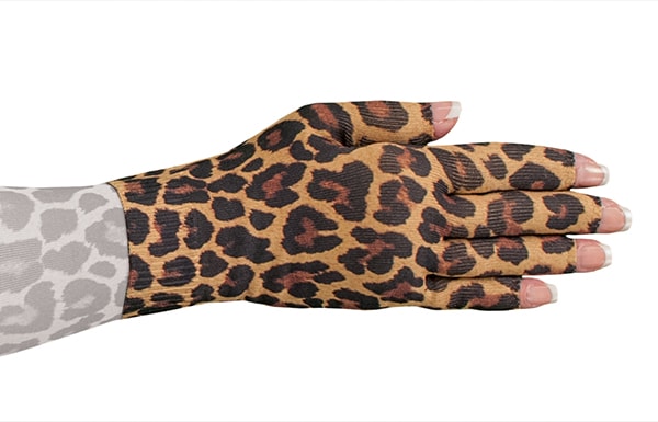 Leo Leopard kompressionshandske med fingre